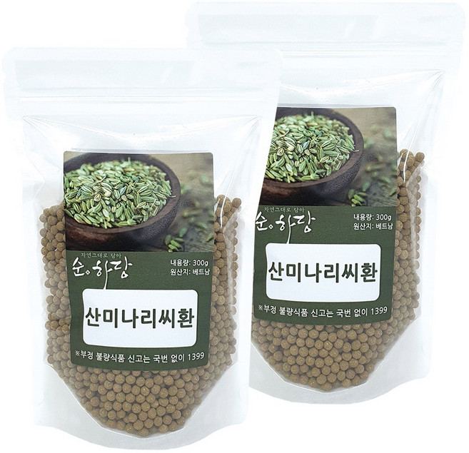 순하당 베트남 산미나리씨환 (회향 펜넬씨드), 300g, 2개