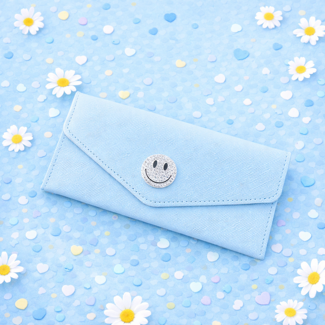 [골프면세점] 스마일 골프 내기지갑 자석 현금지갑 월례회모임 골프선물, 1개, 블루