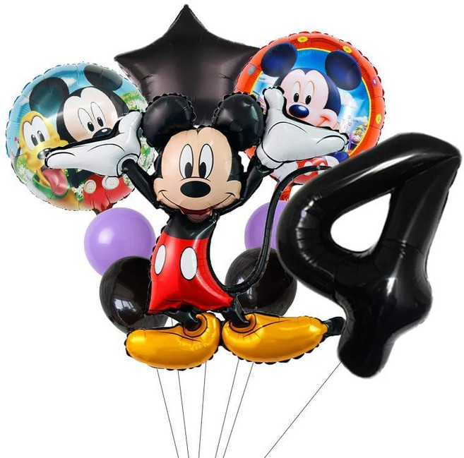 미키 미니 마우스 호일 풍선 생일 파티 크리스마스 장식 공기 샤워, 10. 1 set