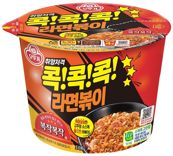 12개 오뚜기 콕콕콕 스파게티 라면볶이 마요짜장볶이 용기 120g 1박스