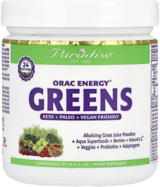 몸관리하세요 겨울입니다 Paradise Herbs ORAC Energy® 그린스 91g(3.2oz) 특별관리진행, ParadiseHerbsORACEnergy그린스91g3, 91g, 1 - 쿠팡