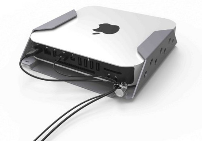 미국 Maclocks MMEN76 Mac Mini 보안 마운트 인클로저 실버 노트북 도난방지 잠금장치 락 스탠드 Dock 태블릿PC액세서리, 1개