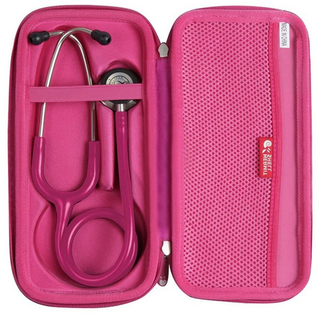 3M 리트만 클래식 III 모니터링 청진기용 허미셸 여행 케이스블랙, Plum Red, 1개