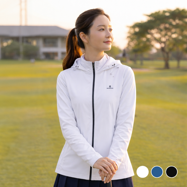 몽크로스 골프 여성 경량 후드 바람막이 자켓