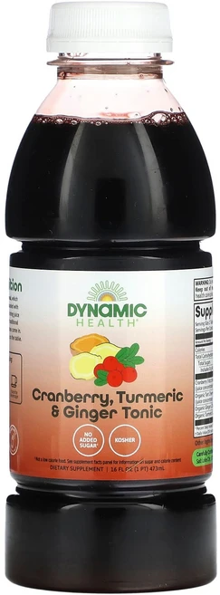 다이내믹 헬스 크랜베리 강황 & 생강 토닉 473ml (16 fl oz) DNH-10224, 1개 - 쿠팡