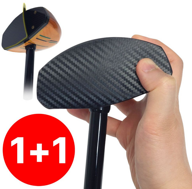 반샐리 리얼카본 파크골프채 보호 필름, 2개, 카본블랙
