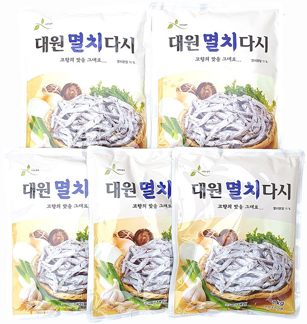 대원 멸치다시 1kg 국물용 육수용 멸치, 5개
