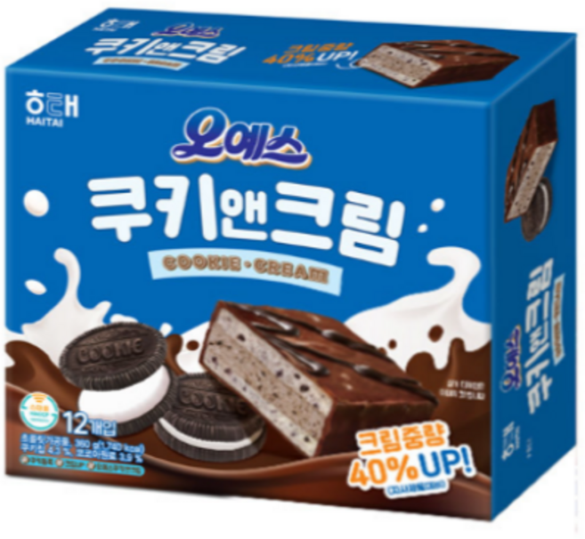 해태 오예스 쿠키앤크림 360g (12입) 쿠앤크 파이, 1개