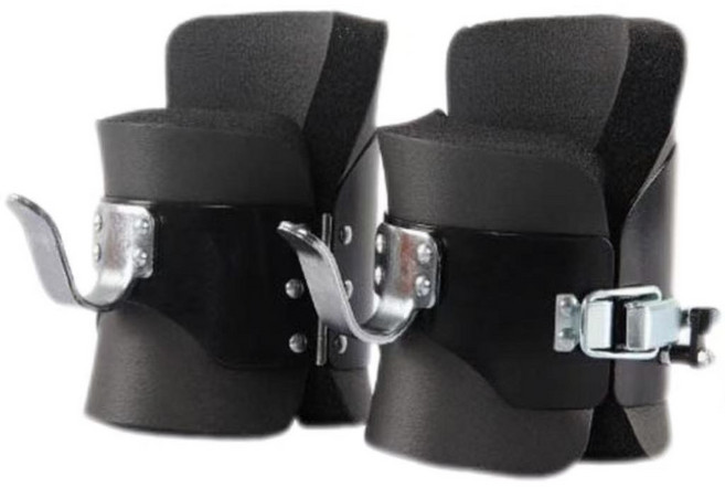 철봉 신발 거꾸로 매달리는 발걸이 풀업 거꾸리 피트니스 막대 운동기구, 블랙