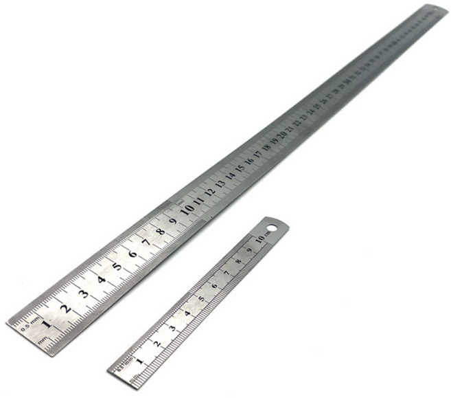 아이베란다 스틸 철자 쇠자 선긋기 직각자, 500mm, 1개