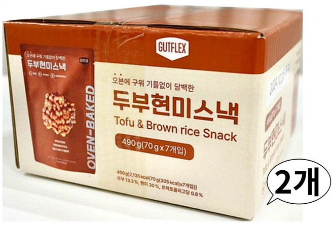 [코스트코] 것플렉스 두부현미스낵 490g/70gX7, 490g, 2개
