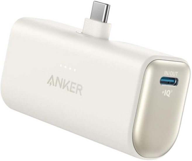 앤커 나노 5000mAh 22.5W C타입 도킹형 보조배터리, 화이트, A1653021