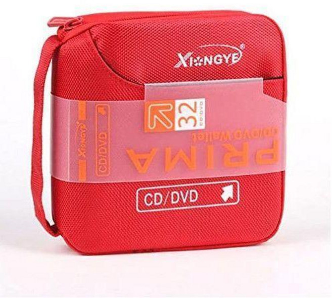 XiNGYE CD/DVD收納包 96片/32片碟片保護盒, 雄業紅色32片, 1個