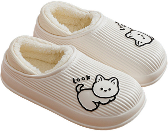 에이크 털실내화 EVA 고양이 냥냥이 방수 털 슬리퍼