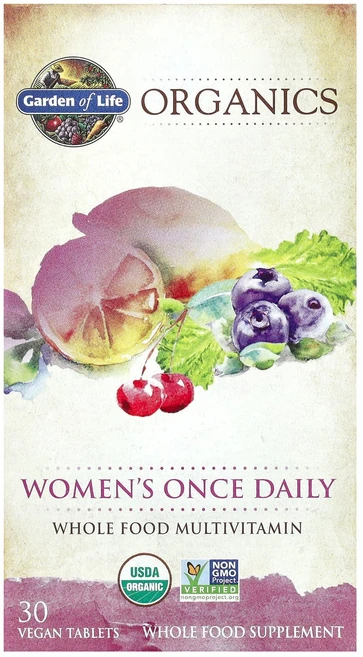 Garden of Life Organics 하루 1회 여성용 비건 정제 30정, GardenofLifeOrganics하루1회여성용비건정, 1개 - 쿠팡