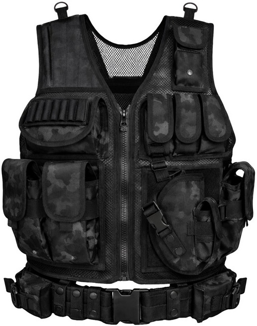 맥스 카고 베스트 조끼 CR003 - 현장 조끼 공구 대용량 수납 멀티 작업, BCP, 1개