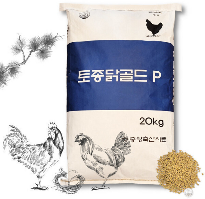 토종닭 골드 산란 펠렛 닭사료 닭모이 청계 오골계 병아리 오리, 1개, 20kg