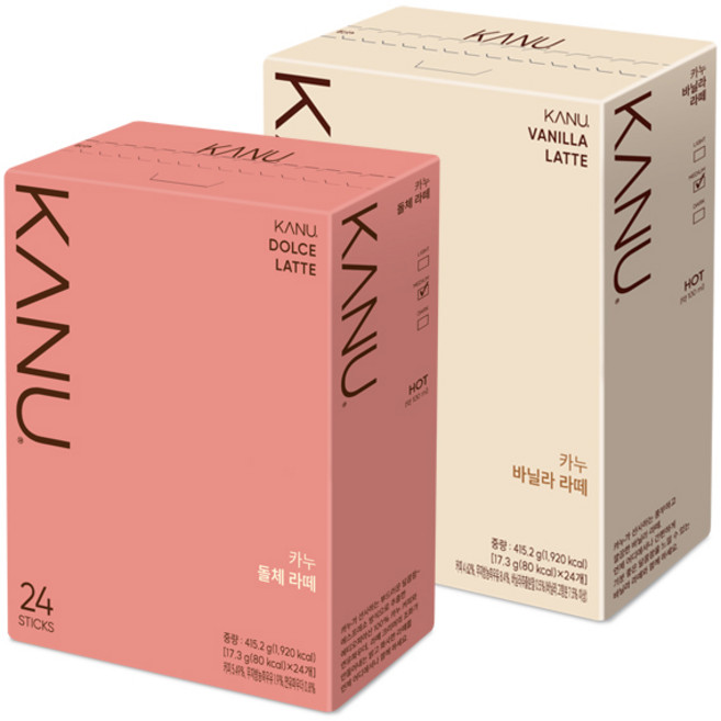 카누 돌체 라떼 24T+바닐라 24T, 1세트