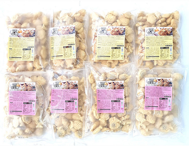 새마원 냉동 미니붕어빵 (슈크림1kg+단팥1kg) 우리쌀 들어간 꼬마 한입 추억 붕어빵, 1kg, 8개