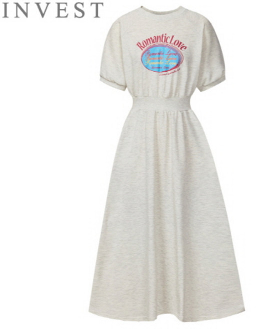 내추럴 레터링 나염 원피스_INI6M1OP3520