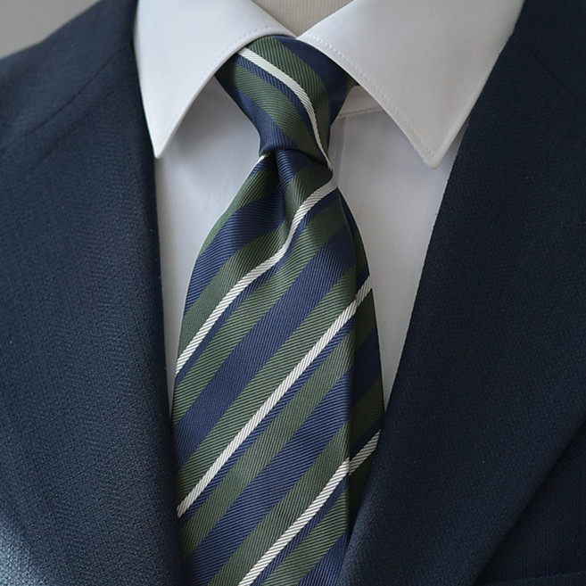 어버너 넥타이 헤링본 스트라이프 2color