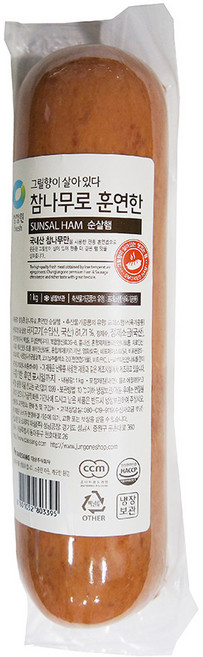대상 청정원 참나무로 훈연한 순살햄 라운드 1kg, 1개