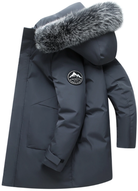 겨울 아우터 남성 패딩 도톰 하프 기장 후드 기모남오리털 패딩