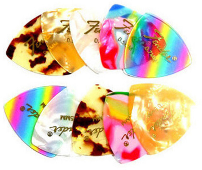 펜더 기타피크 0.5mm 다양한 칼라 우수한 연주감, 10개