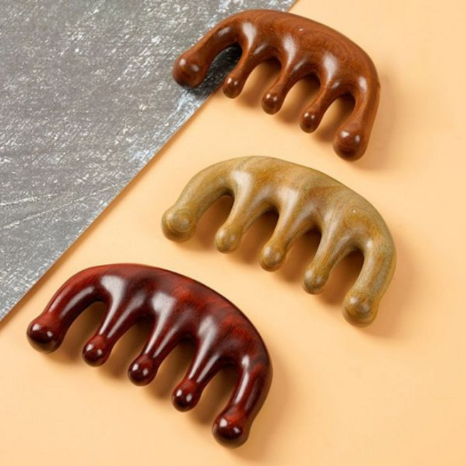 셀프 안마 두피마사지 경락마사지 마사지빗 만능 원목 괄사빗, 브러쉬 괄사 5빗(원목A), 브러쉬 괄사 5빗(원목A)