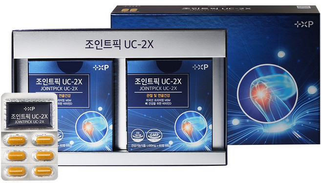 관절에 좋은 약국 프리미엄 MSN 엠에스엔 MSM 비타민D 영양제 조인트픽 시너지 케어 부원료 UC-2X 비변성 2형 콜라겐 히알루론산, 2박스, 120회분