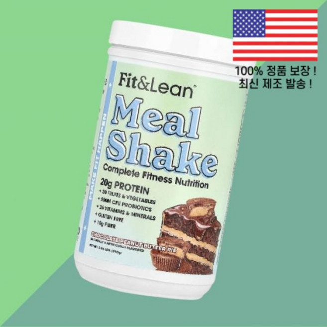 핏 앤 린 밀 쉐이크 컴플리트 피트니스 뉴트리션 초콜릿 피넛버터 파이 0.86파운드 390g Fit Lean Meal Shake Complete Fitness Nutrition, 핏 앤 린 밀 쉐이크 컴플리트 피트니스 초콜릿 피넛버터, 1개