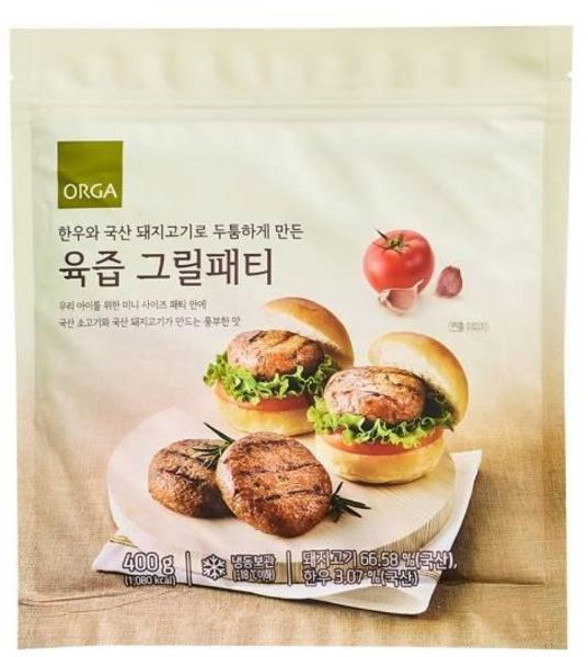 ORGA 한우와 국산 돼지고기로 만든 그릴패티, 22개, 400g
