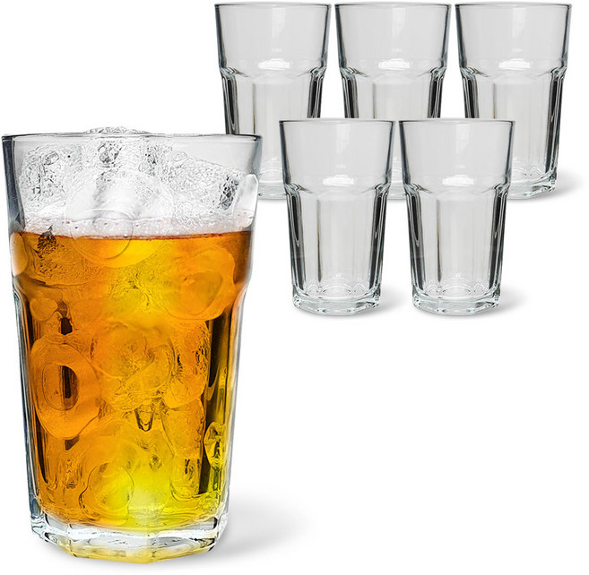 다이아글라스 팔각 텀블러 300ml 유리컵 6P 세트, 1개