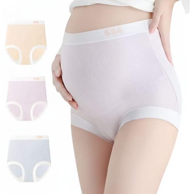 마미소프트 포근핏 여성용 모달 순면 임산부 팬티 3종 세트