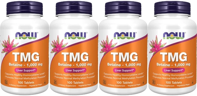 나우푸드 TMG 트리메틸글리신 1000mg 테블릿, 4개, 100정 - 쿠팡