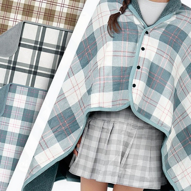 극세사 차량용 캠핑 후드 보온 담요 대형치마 이동식 멀티 액세서리 착용형