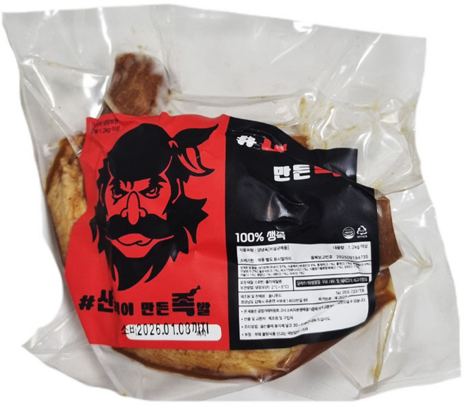 산적이 만든 족발 산족 통순살 족발(냉장), 1개, 500g