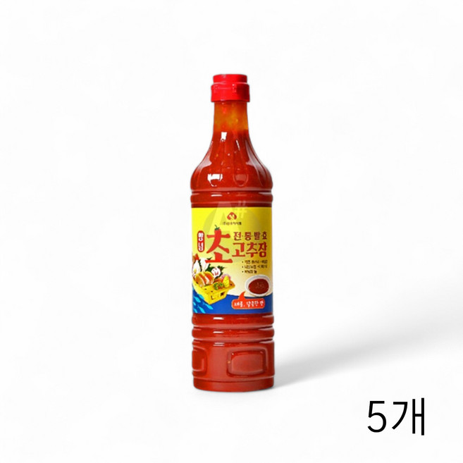 횟집 회초장 가정용 초장양념장 1Kg 초고추장 회덮밥 5개 식당용 X 연어회 진조미식품