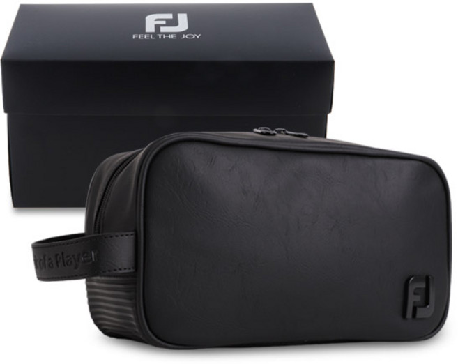 [FOOTJOY] 풋조이 투어 솔리드 골프 파우치 블랙(선물박스 패키지), 풋조이 솔리드 파우치박스패키지_블랙