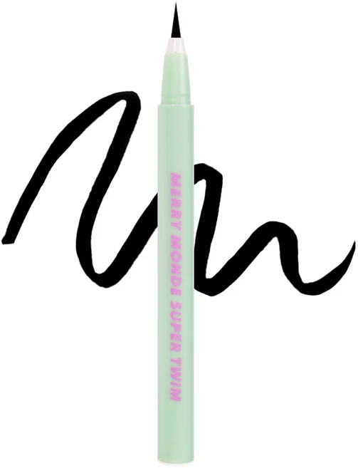 메리몽드 슈퍼트임 펜 아이라이너 0.5g, 01비비드블랙, 1개 - 쿠팡