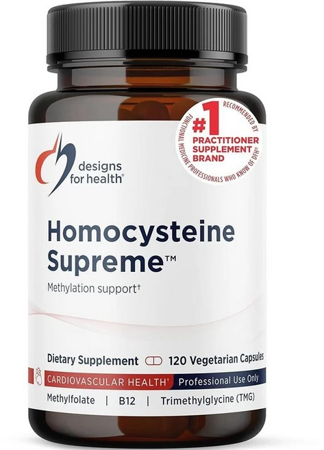 Designs for Health Homocysteine Supreme - 리보플라빈 B6 B12 엽산 L-세린 및 TMG가 함유된 비타민 B의 메틸화 멀티비타민 뇌 지, 120 Count (Pack of 1) - 쿠팡