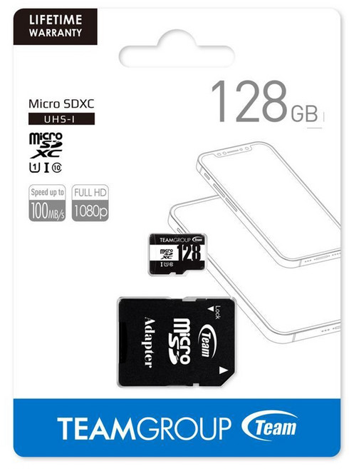 十銓TeamGroup 128GB Micro SDXC 記憶卡 UHS-I U1 A1, 1個