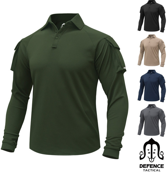 이택준 디펜스택티컬 폴로 컴뱃 긴팔 티셔츠 밀리터리 아웃도어 소방 군인 경호 특전사 특수부대 로카 넥카라