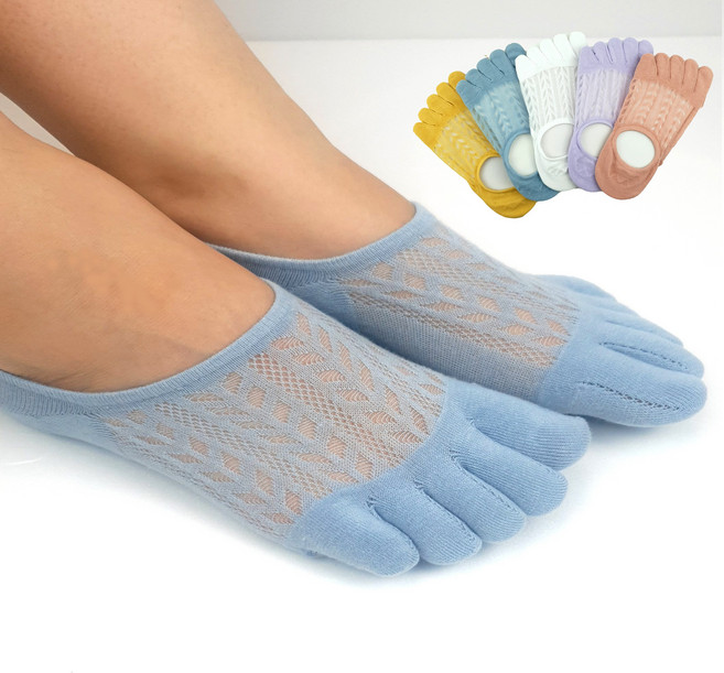 온더레드 통기성좋은 덧신 순면 발가락양말 5켤레