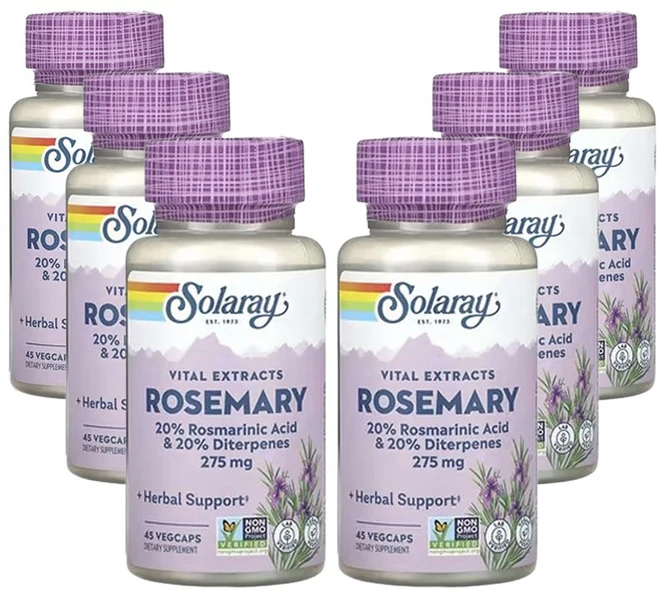 솔라레이 Vital Extracts 로즈메리 45베지캡슐, 6개, 45정 - 쿠팡