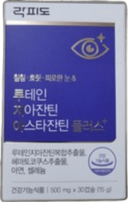 락피도 루테인 지아잔틴 아스타잔틴 플러스+ 15g, 30정, 1개