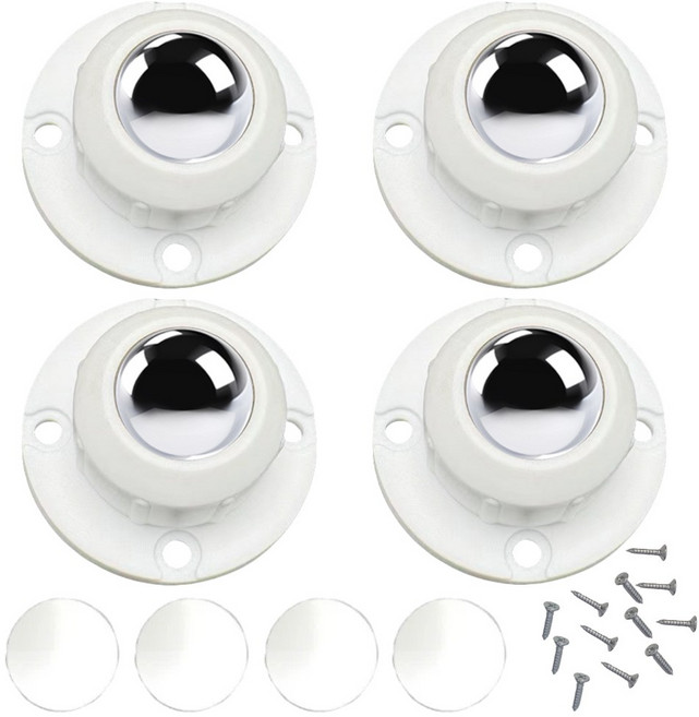 쓩리몰 부착형 이동바퀴 360도 회전 빅볼캐스터, CA452501-화이트, 4개