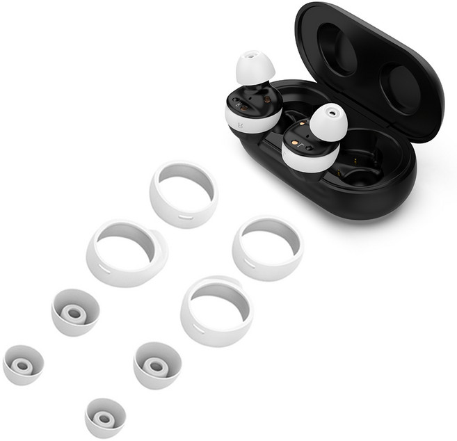 더조은셀러 갤럭시 버즈 버즈플러스 호환 이어팁 소형 + 대형 R175 R170, 화이트, 버즈 이어 윙 팁, 1개