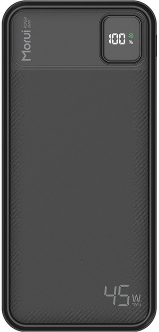 모루이 45W PPS 초고속충전2.0 대용량 보조배터리 20000mAh, MT-45, 블랙