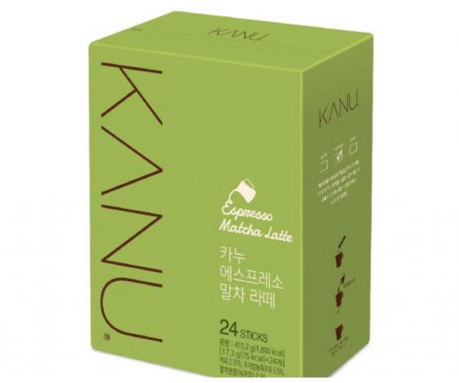 카누 에스프레소 말차 라떼 커피믹스, 17.3g, 24개입, 1개